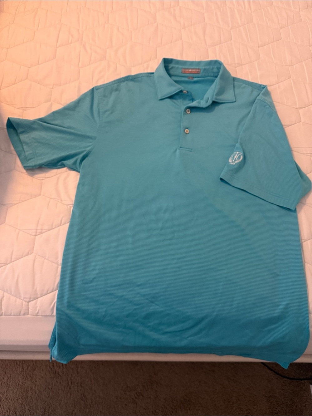 Peter Millar Aqua Blue Performance Polo